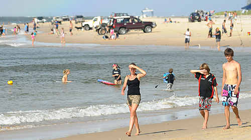 Inskip Point was busy over Easter. Inskip Point was busy over Easter.
